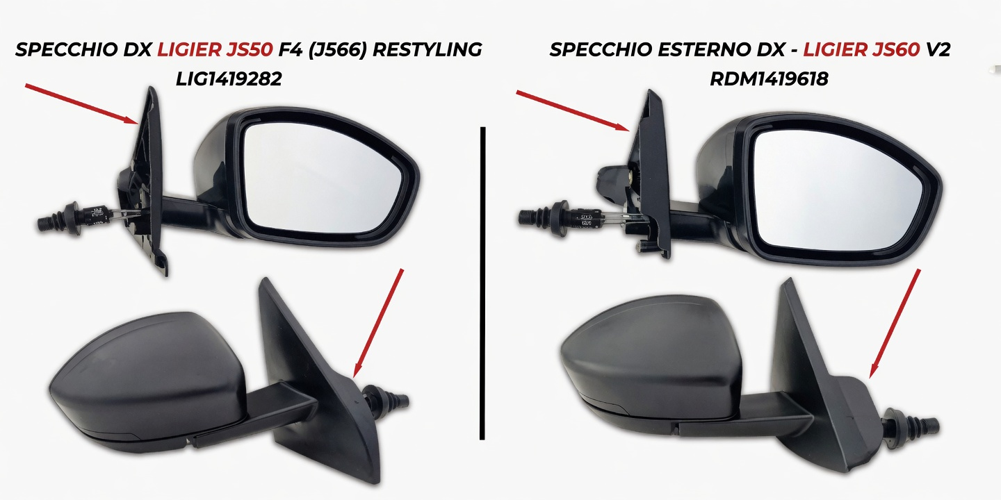 RIGHT EXTERNAL MIRROR - LIGIER JS60 V2 - 1419618 aftermarket