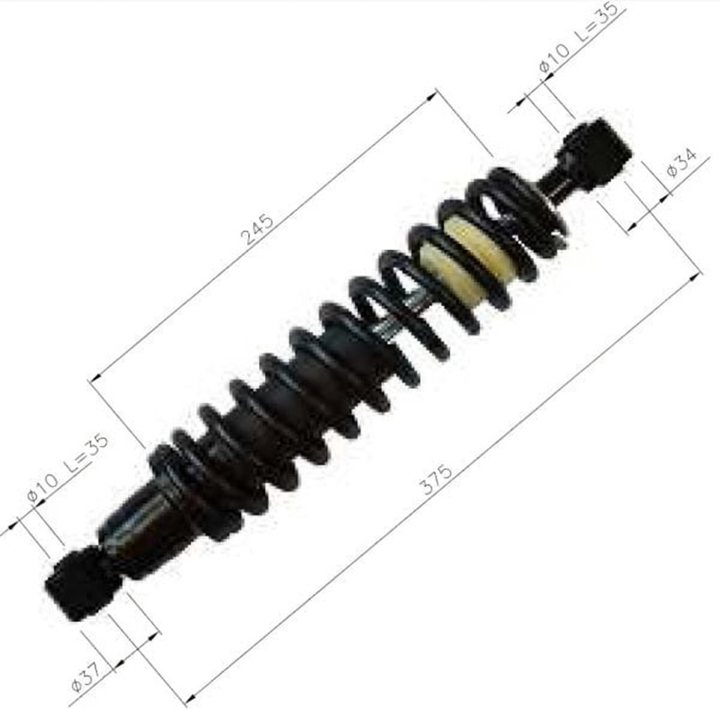 REAR SHOCK ABSORBER - LIGIER NOVA - 0200063 (EX 20.0.063) aftermarket