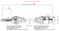 DRIVE SHAFT - CHATENET CH26 ADAPTABLE 01.26.14 - LENGTH 653(80) aftermarket