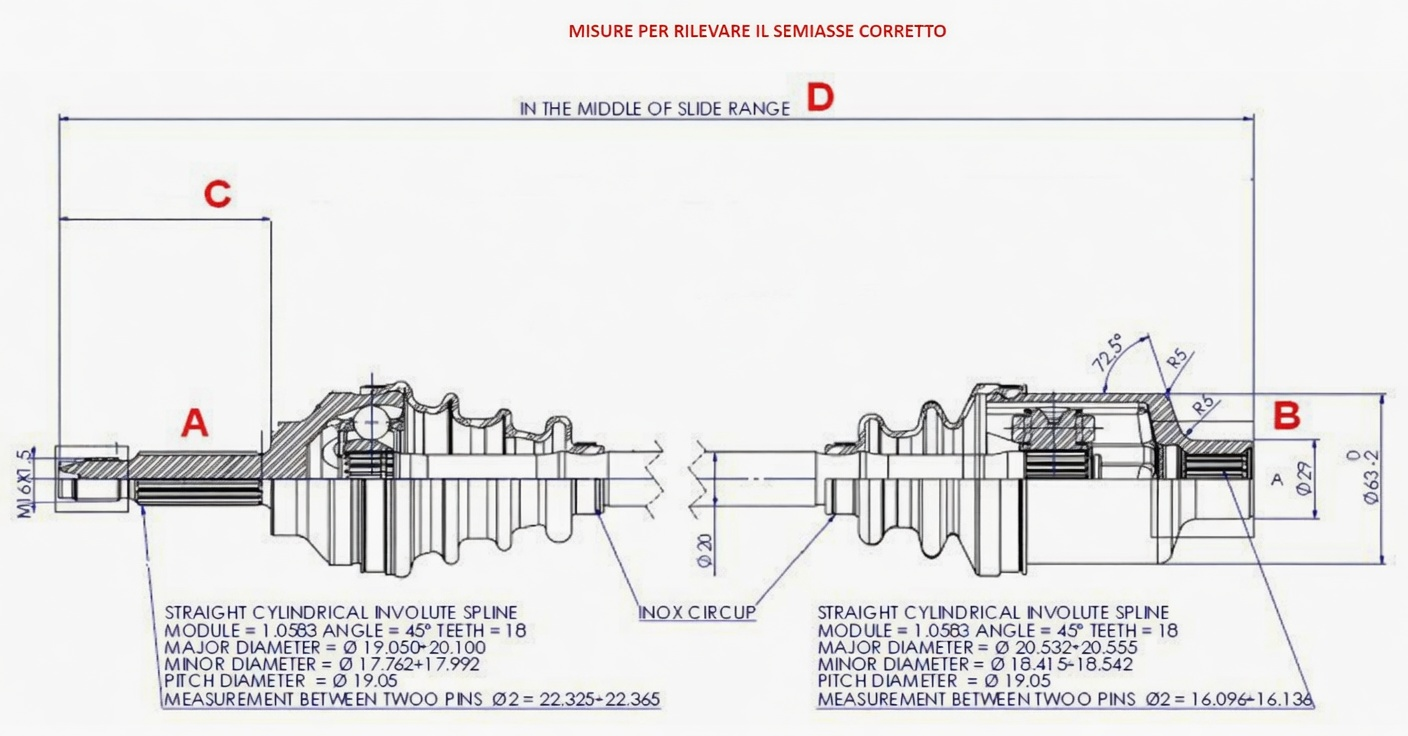 DRIVE SHAFT - CHATENET CH46 - 01.46.082 aftermarket